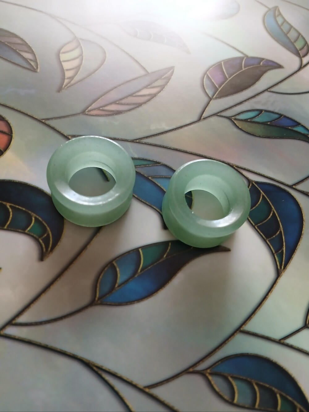 22mm Double Flare Jade Eyelet Plugs